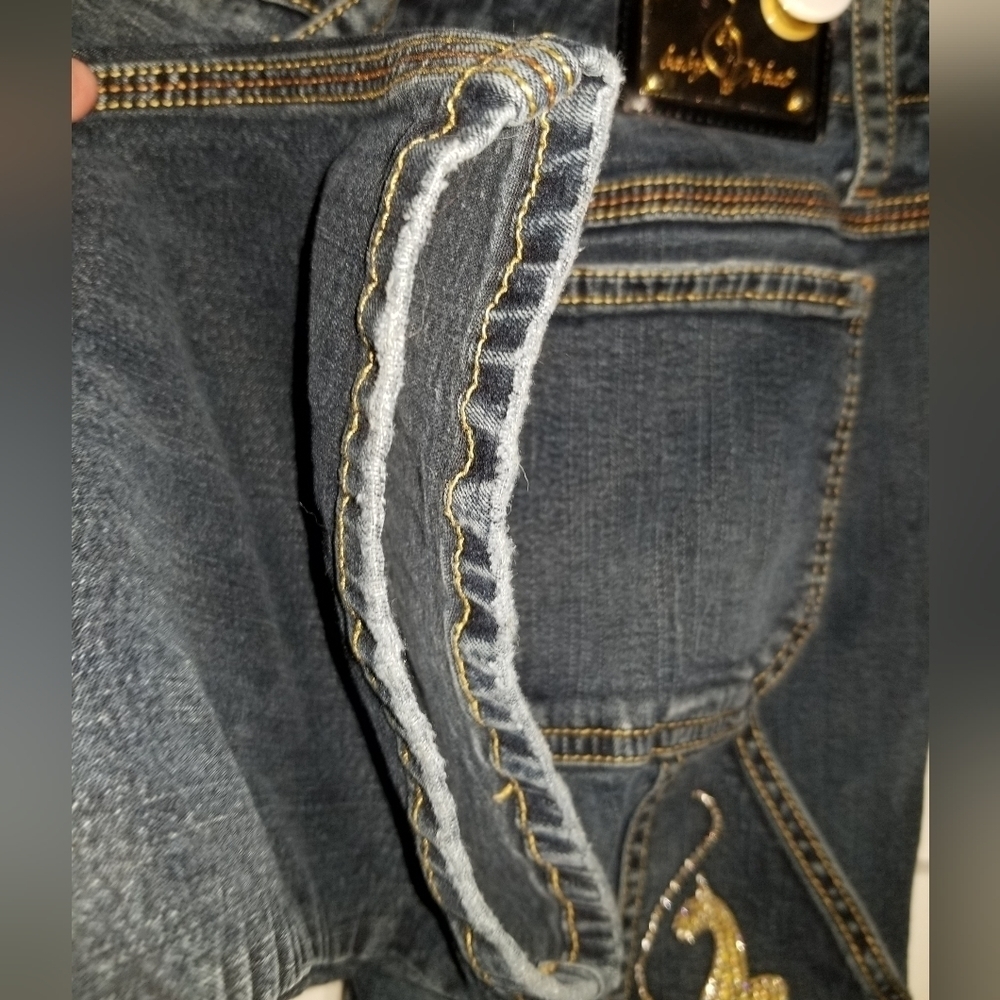 Baby Phat Carpenter Jeans Stretchy Flare Leg Size 7 - Picture 8 of 11